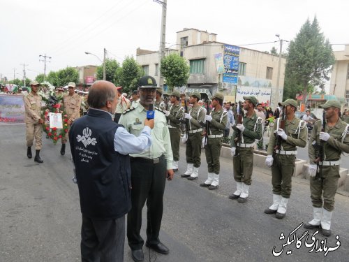 پیکر پاک شهید بر دستان قدر شناس مردم گالیکش تشییع شد