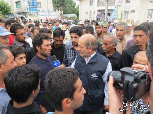 پیکر پاک شهید بر دستان قدر شناس مردم گالیکش تشییع شد