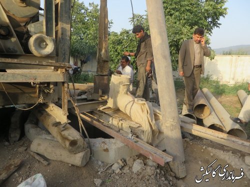 بازدید میدانی فرماندار و بخشدار مرکزی گالیکش از پروژه آب رسانی بخش  لوه