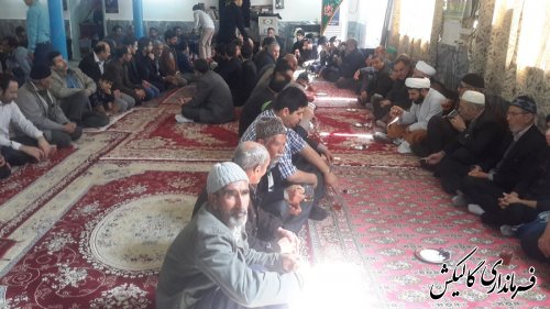 حضور بخشدار لوه در جمع عزاداران فاظمی روستای کندسکو وصادق آباد