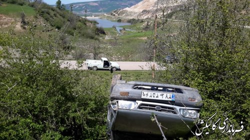 سقوط آزاد پراید در جاده روستایی