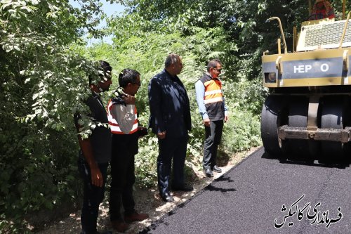 بازدید فرماندار گالیکش از پروژه زیرسازی و آسفالت 200/2 کیلومتر از راه روستایی قوشه چشمه 