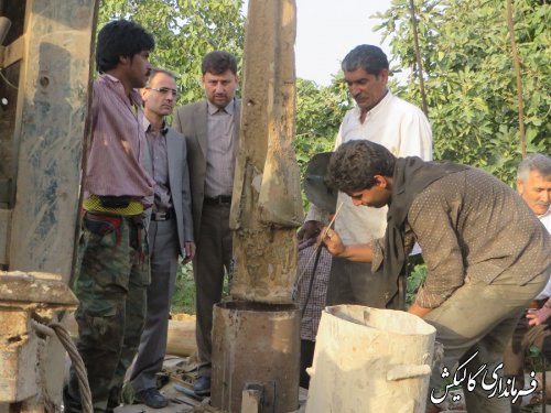 بازدید میدانی فرماندار و بخشدار مرکزی گالیکش از پروژه آب رسانی بخش  لوه