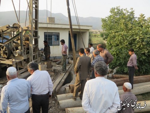 بازدید میدانی فرماندار و بخشدار مرکزی گالیکش از پروژه آب رسانی بخش  لوه