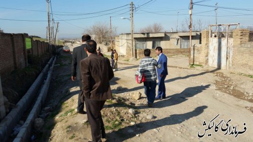 بازدید معاون فرماندار و بخشدار مرکزی شهرستان گالیکش از پروژه بهسازی ورودی روستای سرچشمه