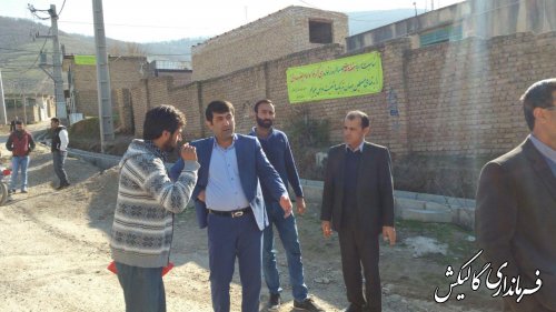 بازدید معاون فرماندار و بخشدار مرکزی شهرستان گالیکش از پروژه بهسازی ورودی روستای سرچشمه