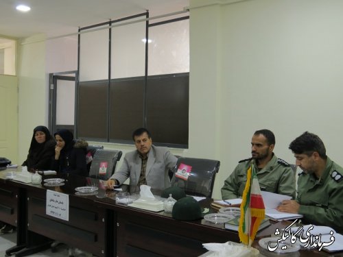 جلسه کمیته یادمانها و بناهای اجلاسیه 4000 شهید استان گلستان در گالیکش برگزار شد