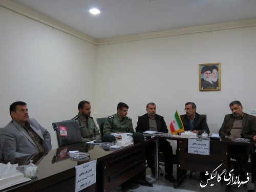 جلسه کمیته یادمانها و بناهای اجلاسیه 4000 شهید استان گلستان در گالیکش برگزار شد
