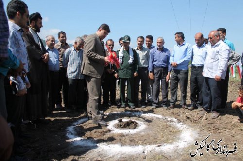 آغاز عملیات اجرایی ساختمان حوزه مقاومت بسیج بخش لوه با حضور فرماندار گالیکش