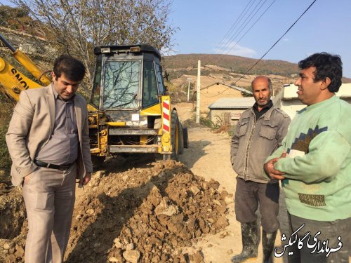 بازدید بخشدار مرکزی شهرستان گالیکش از روستاهای فرنگ و پادل دل