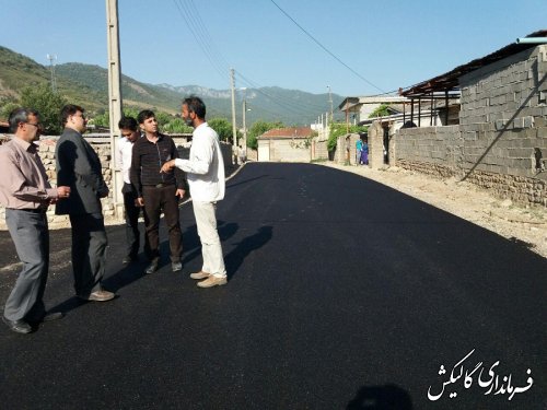 در دولت تدبیر وامید معابر نیمی از روستاهای بخش لوه گالیکش آسفالت شد