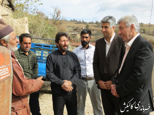 بازدید فرماندار گالیکش از روستای محروم سیجان