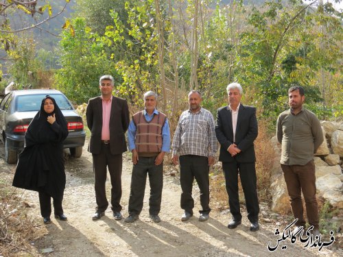 بازدید فرماندار گالیکش از پروژه زیرسازی و آسفالت معابر روستای فرنگ