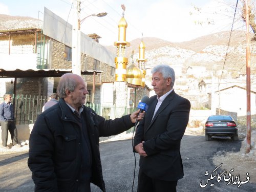 سه هزار و ۱۰۰ متر مربع از معابر روستای فرنگ از توابع بخش مرکزی گالیکش آسفالت شد