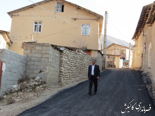 سه هزار و ۱۰۰ متر مربع از معابر روستای فرنگ از توابع بخش مرکزی گالیکش آسفالت شد