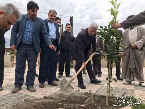 فرماندار و مسئولین شهرستان گالیکش چند اصله نهال غرس کردند