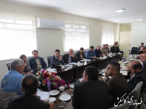 جلسه شورای هماهنگی مدیریت بحران شهرستان گالیکش برگزار شد