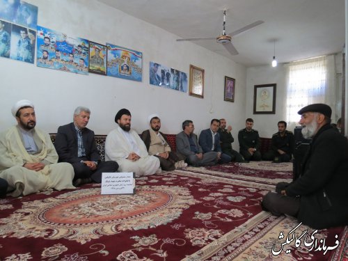  دیدار و دلجویی مسئولین شهرستان گالیکش با خانواده معزز شهید مدافع حرم سروان "صادق شیبک"