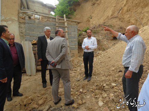 بازدید مشترک فرماندار گالیکش بهمراه برخی از مدیران استانی از وضعیت روستاهای بخش مرکزی