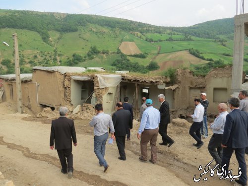 بازدید مشترک فرماندار گالیکش بهمراه برخی از مدیران استانی از وضعیت روستاهای بخش مرکزی