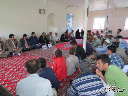 نخستین میز خدمت شهرستان گالیکش در سال جدید در روستای قوشه‌چشمه برگزار شد