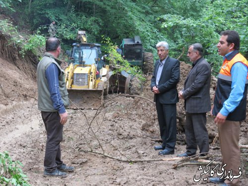 بازدید فرماندار گالیکش از روند بازگشایی مسیر ارتباطی زنبورداران شهرستان در منطقه جنگلی لوه