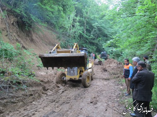 بازدید فرماندار گالیکش از روند بازگشایی مسیر ارتباطی زنبورداران شهرستان در منطقه جنگلی لوه