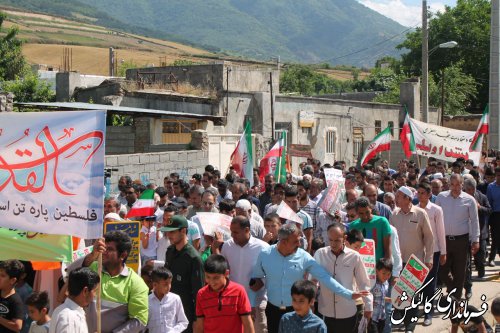 راهپیمایی با شکوه روز قدس در شهرستان گالیکش برگزار شد