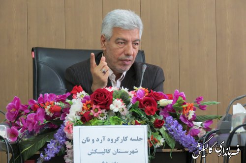 جلسه کارگروه آرد و نان شهرستان گالیکش برگزار شد