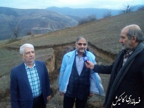 بازسازی اراضی کشاورزی خسارت‌دیده از سیل‌ ابتدای سال جاری شهرستان گالیکش آغاز شد