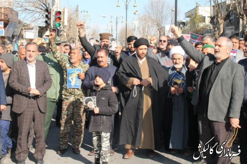 راهپیمایی مردم ولایتمدار گالیکش در حمایت از اقتدار و صلابت نظام مقدس جمهوری اسلامی