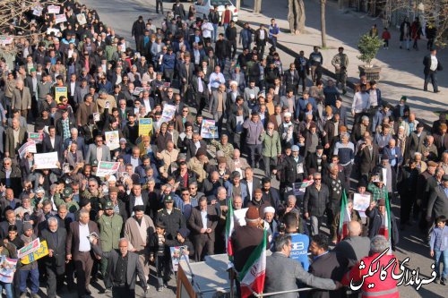 راهپیمایی مردم ولایتمدار گالیکش در حمایت از اقتدار و صلابت نظام مقدس جمهوری اسلامی