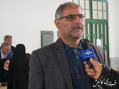 حضور چشم گیر مردم در پای صندوق‌های اخذ رای در شهرستان گالیکش 