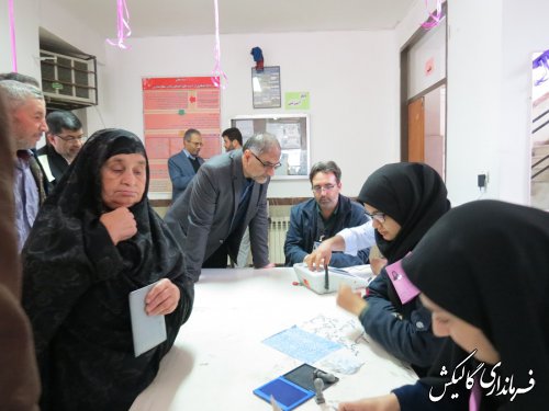 حضور چشم گیر مردم در پای صندوق‌های اخذ رای در شهرستان گالیکش 