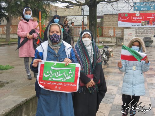 راهپیمایی خودرویی و موتوری یوم‌الله ۲۲ بهمن در گالیکش برگزار شد