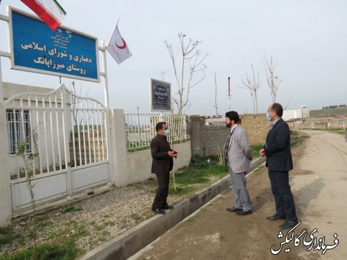 بازدید فرماندار گالیکش از طرح نهال کاری "هر ایرانی یک نهال" در روستای میرزاپانگ