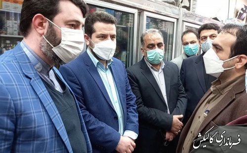 بازدید مشترک معاون اقتصادی استاندار بهمراه فرماندار گالیکش و مدیران استانی از وضعیت بازار در گالیکش