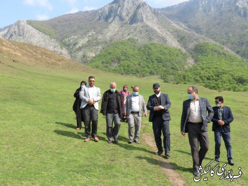 بازدید فرماندار گالیکش از محل برپایی جشنواره‌های نوروزی فرهنگ و اقتصاد روستا در شهرستان