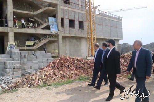 بازید مشترک فرماندار گالیکش بهمراه نماینده شرق گلستان و ناظر فنی وزارت بهداشت از بیمارستان ۹۱ تختخوابی گالیکش