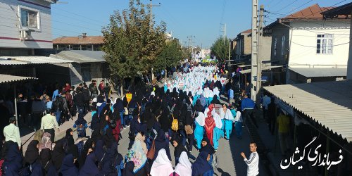 راهپیمایی یوم ا.. 13 آبان در شهرستان گمیشان برگزار شد