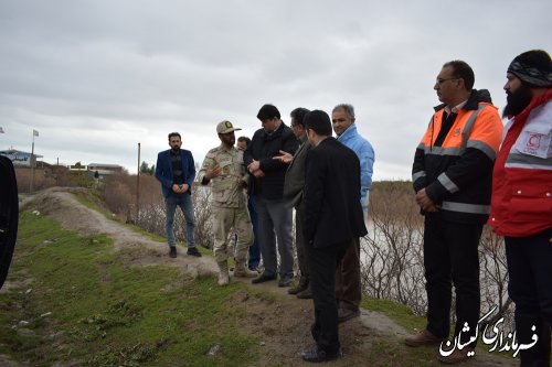 بازدید فرماندار گمیشان از رودخانه گرگان رود