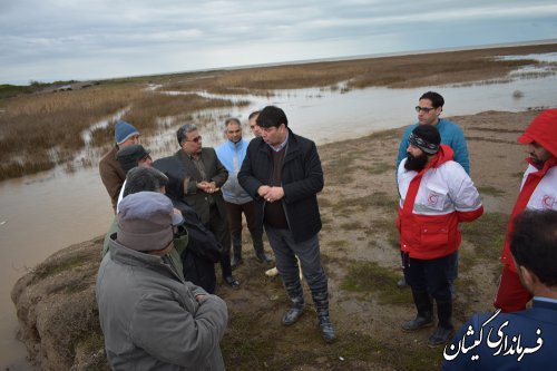 بازدید فرماندار گمیشان از رودخانه گرگان رود