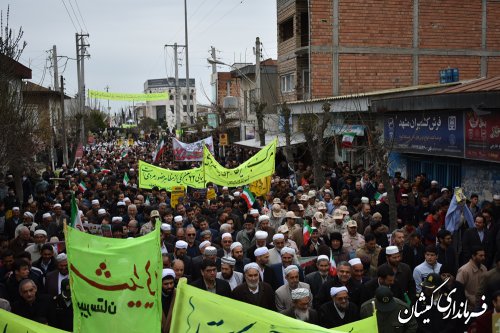 راهپیمایی یوم الله 22 بهمن در شهرستان گمیشان برگزار شد