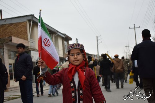 راهپیمایی یوم الله 22 بهمن در شهرستان گمیشان برگزار شد