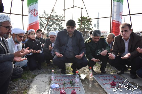 مراسم غبارروبی مزار شهدای گمنام شهرستان گمیشان برگزار شد