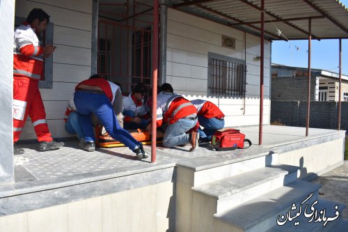 بیست و یکمین مانور سراسری زلزله و ایمنی درمدارس گمیشان برگزار شد