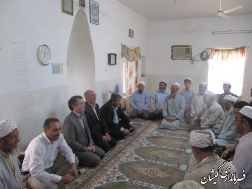 فرماندارگمیشان درادامه دیدارهای مردمی در ماه مبارک رمضان با مردم توماجلرسقرتپه