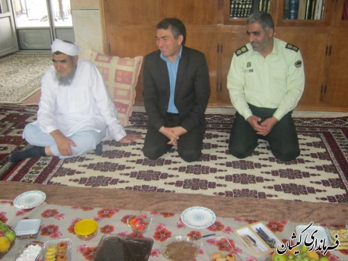دیدار فرماندار گمیشان با ائمه جمعه شهرستان دراولین روز عید فطر