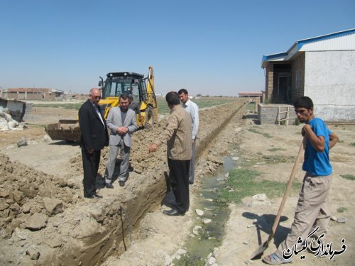 بازدید فرماندار گمیشان از پروژه اصلاح و توسعه شبکه آبرسانی شهر گمش تپه