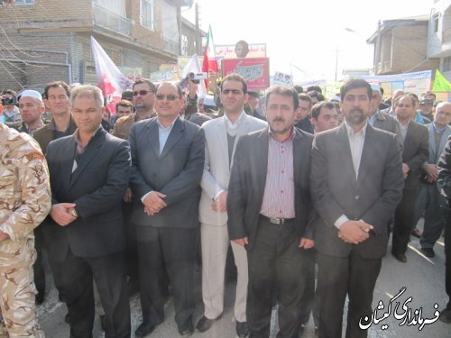 راهپیمایی 22بهمن در شهرستان گمیشان با حضور گسترده مردم برگزار شد